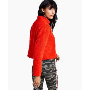 Felpa a Collo Alto Rossa Tommy Jeans per Donna, Comoda per l'Inverno, Taglia X-Small - Product Image 2