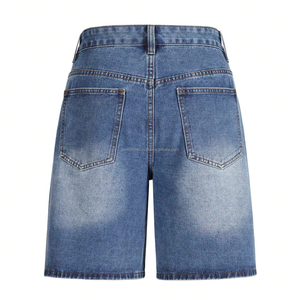 Pantalones Cortos de Mezclilla de Verano para Hombre, 100% Algodón, de Alta Calidad, Holgados, Talla Grande, Pantalones Cortos de Mezclilla 3/4 para Hombre - Product Image 2