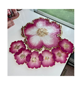 Bandeja de servicio de resina Diseño moderno Artesanía Producto más vendido Bandeja de servicio de resina Tamaño personalizado y venta - Product Image 1