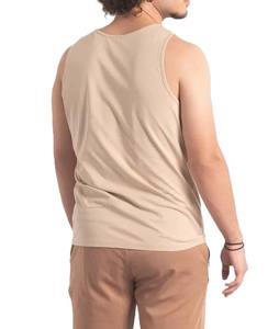Camiseta sin mangas de algodón 100% de alta calidad para hombre, ropa informal de moda de verano a bajo precio, diseño de punto transpirable, cuello redondo, dos tonos de Color - Product Image 2