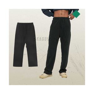 Unisex Athletic Jogger Fleece Sweatpants Sherpa Lined Winter Pant Elastic Waist Quick Dry Home Comfortable XL Size Knee Canvas - Product Image 2