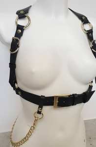 Arnés Llamativo de Cuero Negro Hecho a Mano Estilo 2017 - Product Image 6