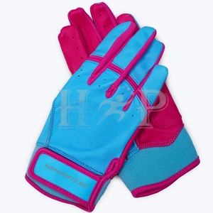Gants de frappeur de baseball pour adultes en cuir de haute qualité avec logo personnalisé Prix direct d'usine 2025 Gants de frappeur de baseball à manchette courte - Product Image 3