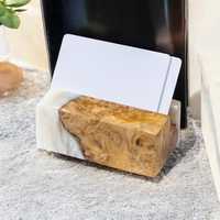 Support de téléphone portable de bureau en résine époxy artisanale, durable, lavable, personnalisé, design unique, pour la maison et le bureau