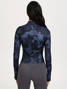 OEM Wholesale Women <b>Yoga</b> <b>jacket</b> Breathable Outerwear Fashion Long Sleeves with Pockets Women <b>Yoga</b> <b>jacket</b> wtih custom color - Product Image 2