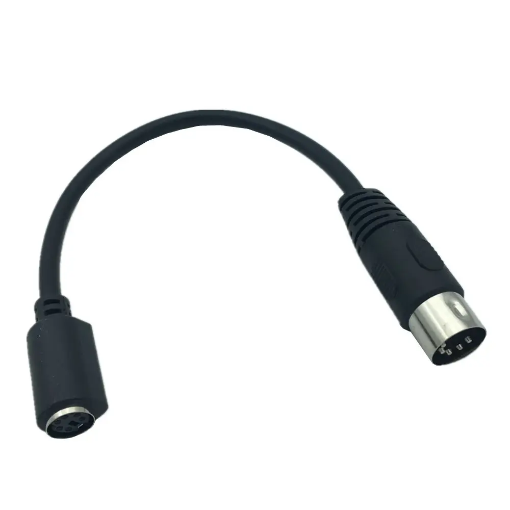 Keyboard Mouse Converter Cable 5 Pin DIN Male to 6 Pin Din Female Adaptor 5 Pin DIN to PS/2 Cable Adapter