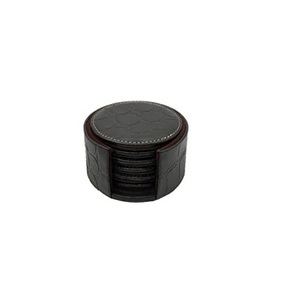 Juego de posavasos de cuero con forma redonda, para el hogar Decoración de mesa, posavasos de seis tazas con uso hecho a mano, gran oferta - Product Image 4