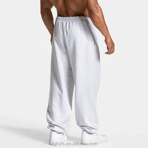 Pantalon de jogging décontracté pour homme, style hip-hop, ample, en toile épaisse, respirant, écologique, hiver, avec cordon de serrage et poches, mélange de coton - Product Image 4