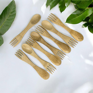 Cuchara de bambú natural para servir comida, cucharas de madera hechas a mano convenientes al por mayor de Vietnam - Product Image 2