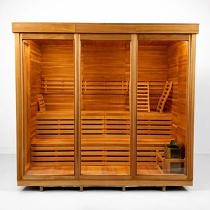 Sauna Tradicional para 4-6 Personas, Sauna de Vapor para Exteriores + Envío Gratuito - Product Image 1