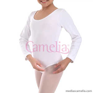2013 Mod. Body da Danza Classica a Maniche Lunghe per Ragazze in Cotone e Spandex - Product Image 4