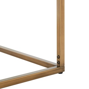 Mesa de Centro Moderna para Sala de Estar con Marco de Metal Dorado de Diseño Simple y Ecológico, con Tapa de Mármol Móvil - Product Image 4