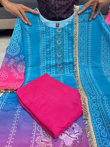 Alta demanda Pure Softy Chinon Dress Material para damas Tela cómoda y elegante para mujeres Disponible para precio de exportación - Product Image 6