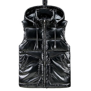 Chaleco acolchado con aislamiento ligero empacable para hombre, abrigo cálido de invierno, chaqueta sin mangas, chaleco brillante para hombre - Product Image 1