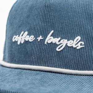 Gorra de béisbol de tela lisa tejida con diseño personalizado de hojas de roble bordadas, banda de sudor de algodón y cierre snapback de pana deportiva. - Product Image 3