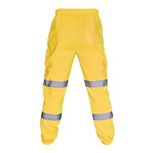 Nouveaux pantalons de travail de sécurité pour hommes, pantalons décontractés pour travaux routiers, bandes réfléchissantes haute visibilité, salopettes de travail, pantalons de jogging, vêtements de travail, mi-longueur, 100% - Product Image 1