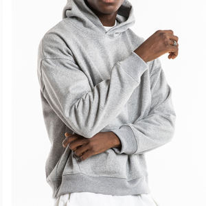 Sweat-shirt à capuche en coton pour hommes, sweat-shirt à capuche à manches longues Streetwear surdimensionné meilleure vente, sweat-shirt à capuche à épaules tombantes - Product Image 3