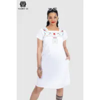 Цветочное вышивка белого платья - мода высокого качества по выгодной цене оптом