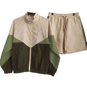 Ensemble de survêtement de pluie pour homme, short et veste coupe-vent deux pièces, couleur personnalisable, idéal pour l'été - Product Image 3