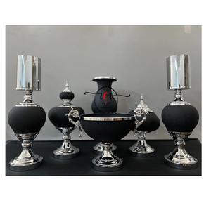 Vente en gros Ensemble de vases décoratifs en métal en fer et aluminium Console de décoration de table pour la maison et le mariage - Product Image 3