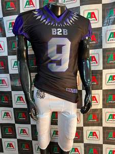 Maillot de football américain grande taille brodé court respirant pantalon sergé intégré sublimation extensible-photo réelle - Product Image 6