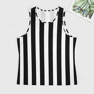 Débardeur Homme Edgeco International Noir et Blanc à Rayures Tendance – Décontracté, Sans Manches, Musculation, Sport, Écologique et Respirant - Product Image 2