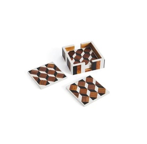 Por A.Z Handicraft Posavasos de madera y resina para mesa de Hotel Posavasos de té Esteras y almohadillas de último estilo Posavasos de mesa - Product Image 1