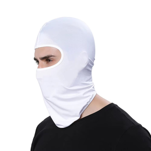 Solid Black & Pink Fleece Ski Mask Full Face Tactical Hunting Balaclava Hat with <b>Sunscreen</b> for Summer Sports Use Helmet - Product Image 3
