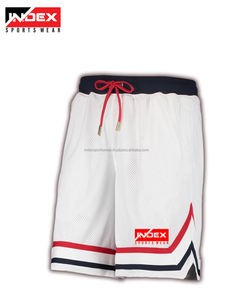 2024 venta al por mayor Retro Just Don pantalones cortos de baloncesto para hombres Top Trending poliéster malla apliques cremallera patrón sólido Jogger bolsillos - Product Image 3