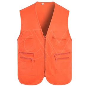 Chaleco multibolsillo para hombre con logotipo impreso personalizado, ropa de pesca para viajes al aire libre, chaleco sin mangas - Product Image 3