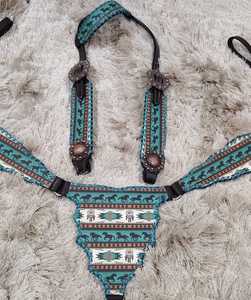 Lujo personalizado Premium Western Horse Headstall cuello de pecho alta calidad equitación ecuestre cuero diamantes de imitación hechos a mano personalizados - Product Image 2