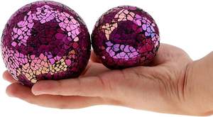 ลูกบอลแก้วโมเสกทำจากกระจกเป็นประกายลูกบอลตกแต่งคริสต์มาสสำหรับตกแต่งบ้านและสำนักงานลูกบอลตกแต่งด้วยมือ - Product Image 3