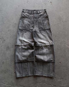 กางเกงสตรีทแวร์ทรงหลวมสำหรับผู้ชายกางเกงขากว้างเอวยางยืดออกแบบโลโก้ได้ตามต้องการ - Product Image 1