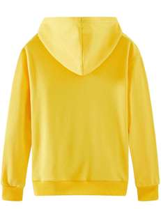 Sudadera con capucha y cremallera de lana de algodón 100% al por mayor para niños y niñas, cuello con capucha de color sólido para deportes, grupo de edad infantil - Product Image 2