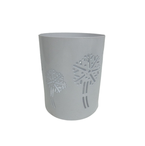 Nouvel arrivage de bougie de Noël en fer rond votif blanc pour le salon et la décoration de table faits à la main - Product Image 5