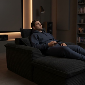 Modernes Stoff-Wolkensofa Vakuumkomprimiertes Bubble-Bodensofa Einzelsitz Liegesessel Relaxsessel Sektional für Wohnzimmer Lounge - Product Image 2