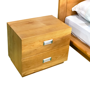 Cama de madera sencilla duradera de diseño tradicional moderno personalizada con elegante mesita de noche juego de muebles de dormitorio - Product Image 4