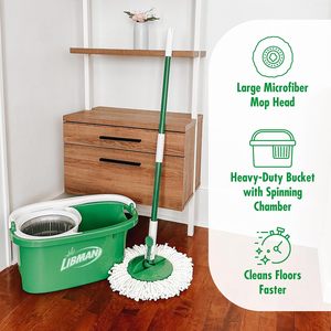 ระบบไม้ถูพื้นแบบหมุน Libman Tornado พร้อมถังและที่บิดผ้า หัวไมโครไฟเบอร์ - Product Image 3