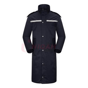 Chaqueta de lluvia larga ligera para hombres y mujeres con diseño reflectante y capucha camuflaje gris impermeable para exteriores - Product Image 1