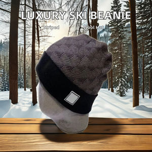 Gorro de Invierno Unisex de Lujo, Tejido a Crochet, de Algodón, para Esquí, Diseño Sólido, Personalizable, Transpirable, para Viajes - Product Image 3