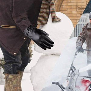 Gants en cuir confortables les plus vendus pour l'hiver pour adultes Sports de plein air et scènes décontractées chaudes pour la chaleur hivernale - Product Image 3