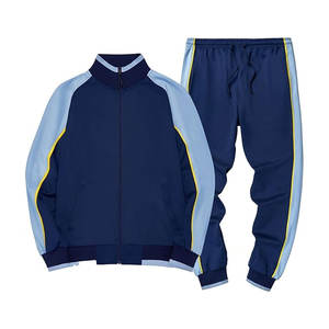 Ensemble de sports d'hiver décontractés pour hommes Vêtements de sport imprimés Survêtement chaud à fermeture éclair pour l'entraînement, le fitness et le confort au quotidien - Product Image 1