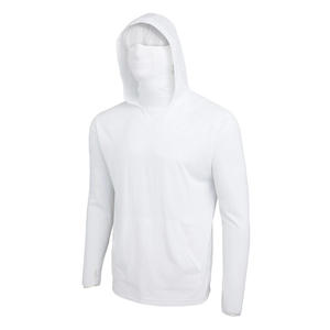 Sudadera con capucha de pesca de manga larga de nuevo diseño, camisa antibacteriana antiUV para exteriores, transpirable, impermeable, con capucha en blanco - Product Image 6