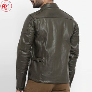 High Quality Customized <b>Winter</b> <b>Leather</b> <b>Jacket</b> with Stand Collar and Front Logo Eco-Friendly Windproof Breathable for Men - Product Image 3