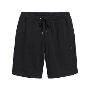 Shorts de sport décontractés en coton pour homme, avec cordon de serrage, respirants, noirs unis, pour la gym et la course, vêtements de sport d'été pour homme - Product Image 1