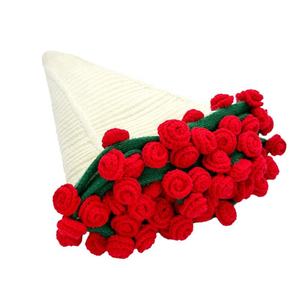 Manta de Rosas Tejida a Crochet, Hecha a Mano, Regalo Creativo, Manta de Flores de Algodón, Manta de Rosas Terminada para Festivales y Regalos - Product Image 6