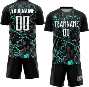 Conjunto de Uniforme de Fútbol de Alta Calidad, Impresión Digital, Manga Corta, con Logotipo de Diseño Personalizado, Transpirable, de Secado Rápido y Ligero - Product Image 4