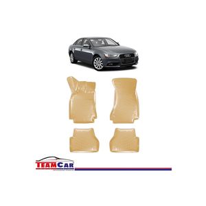 Tapis de sol 3D beige pour Audi A4 B8 2008-2016, taille unique, fabriqué en Turquie - Product Image 1