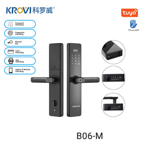 2025 Hot nhà máy trong nhà thông minh khóa vân tay nhận dạng mật khẩu tuya ttlock Wi-Fi điện tử gỗ nhôm ổ khóa thông minh - Product Image 1