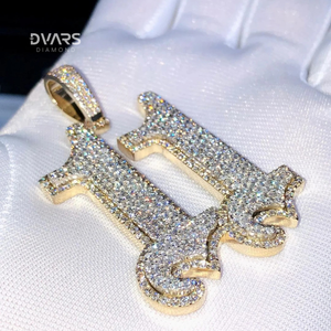 จี้เพชรโมอิสซาไนต์ VVS1 แบบคลาสสิก ชุบทอง เงินแท้ 925  งานสั่งทำ  ของขวัญวันเกิด  สำหรับทุกเพศ - Product Image 5